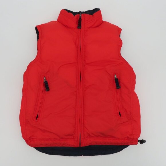 GAP Womens Extra Small XS Blue Red Reversible Zipper Down Puffer Vest 2000 Y2K - Picture 4 of 13